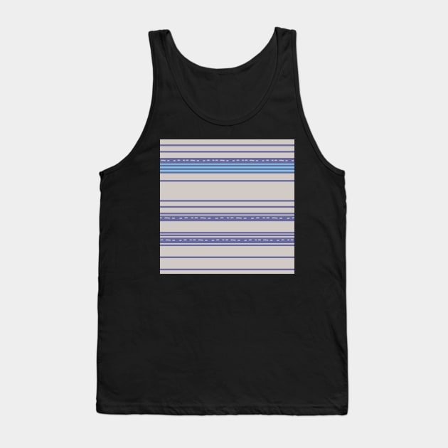 blue stripes on gray Tank Top by MegMarchiando